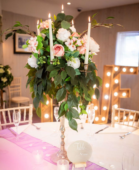 tall wedding table flowers